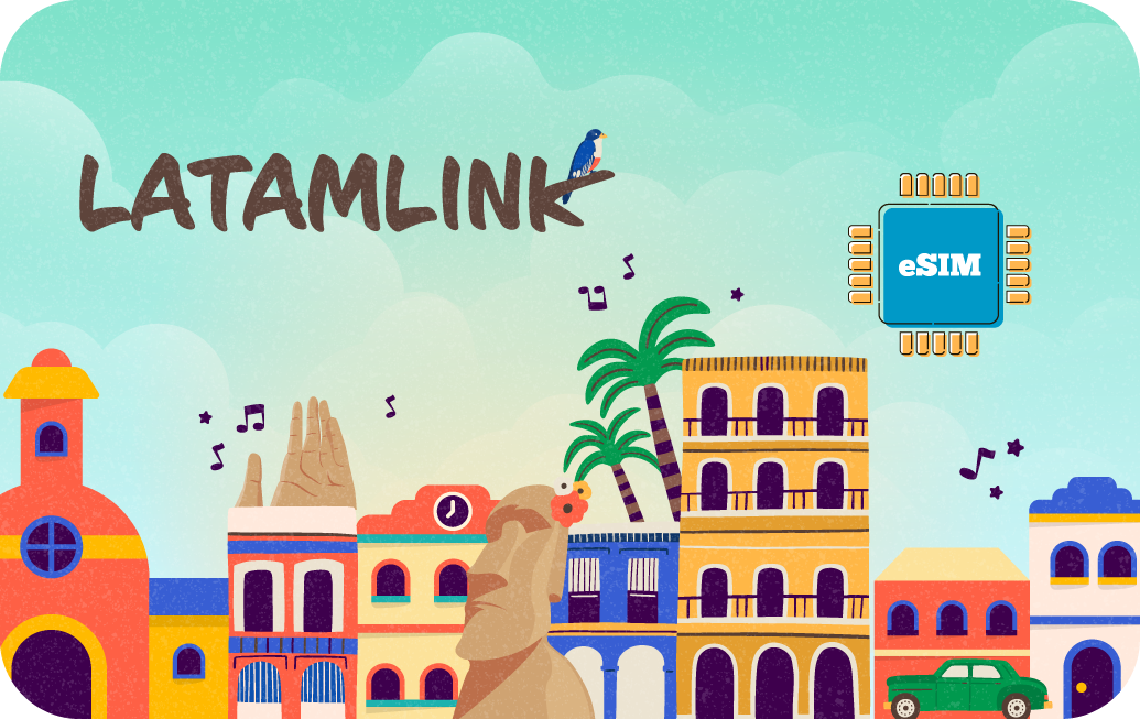 eSIM Airalo - Latamlink - América Latina - Dados
