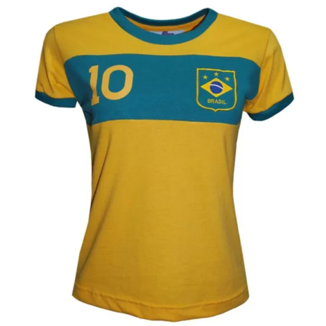 Liga Retrô | Camisa Brasil Faixa Feminina