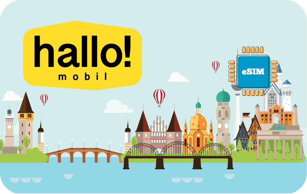 eSIM Airalo - Hallo! Mobil - Alemanha - Dados