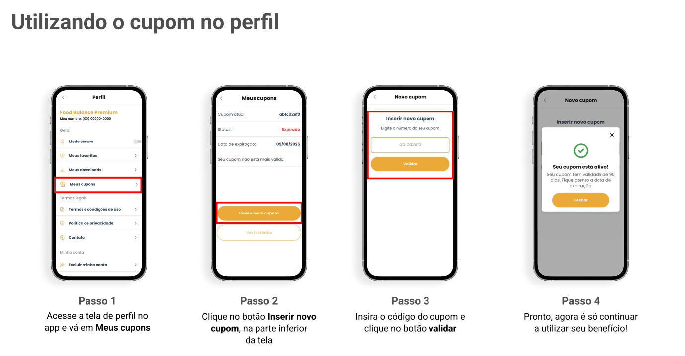 Como utilizar seu Voucher no aplicativo