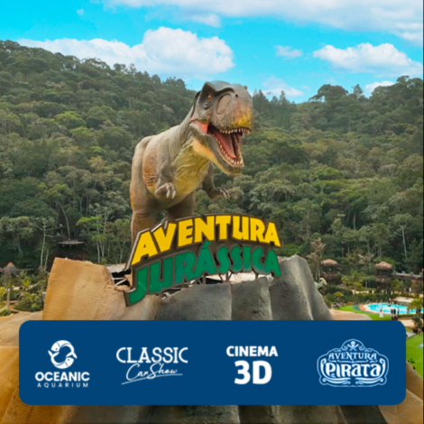 Parque Aventura Jurássica + 4 Atrações