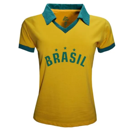 Liga Retrô | Camisa Brasil Polo Estrelas 10 Feminina