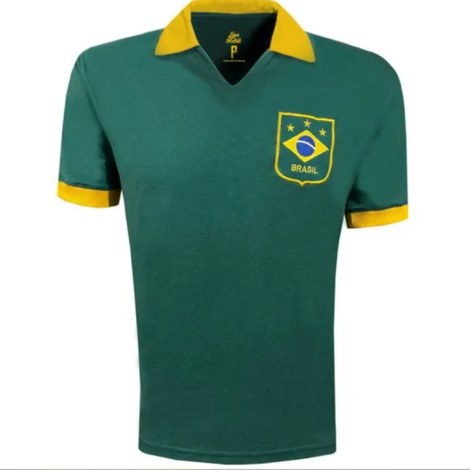 Liga Retrô | Camisa Brasil Polo Verde